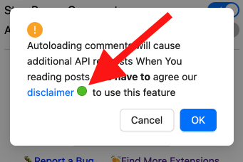 ESuit risk level indicator in extension popup